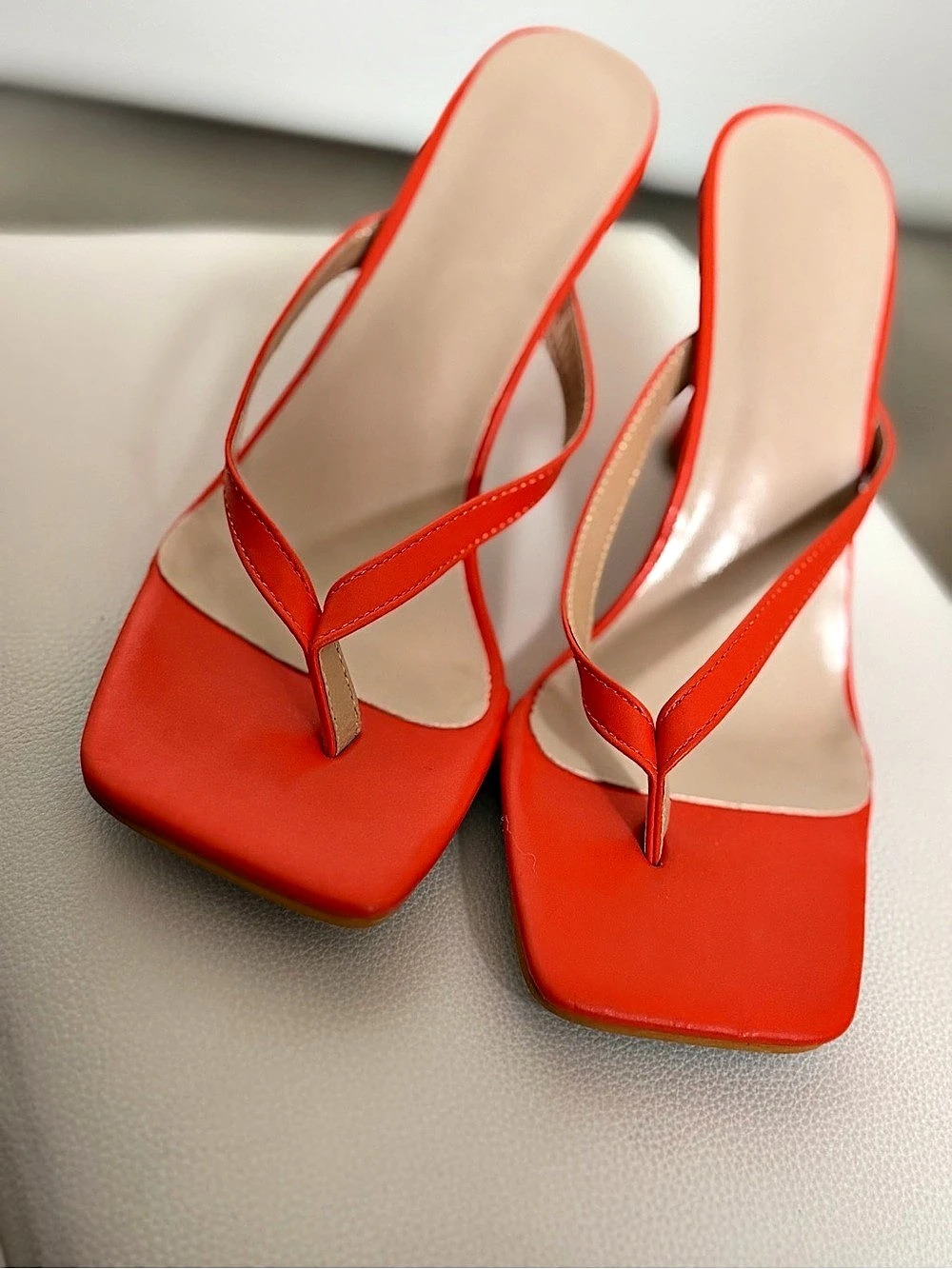 OrangeSquare Toe Thong Sandals Like New